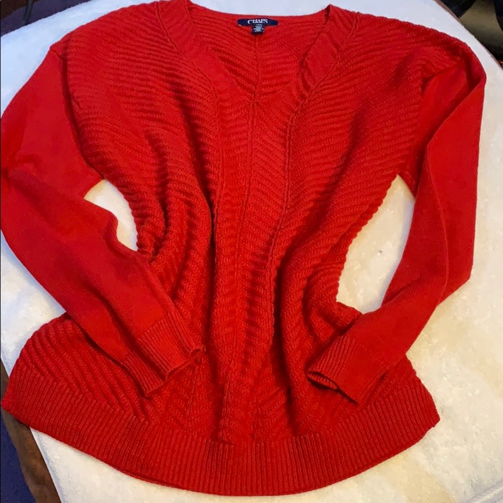 BEAUTIFUL VIBRANT RED CHAPS SWEATER